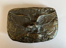 Vintage Oden Inc American  Eagle Brass Metal Belt Buckle