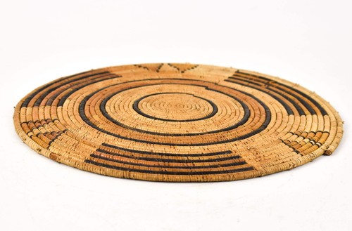 Tutsi Flat Tight Weave Basket Rwanda - Picture 5 of 5