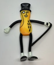 Vintage 1991 Planters Rubber Bendable Mr. Peanut Figure 