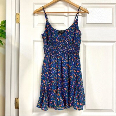 blue mini shirt dress Satin Tie Waist Mini Shirt Dress
