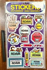 Adam Celebrity Mark 1 VTG Name Stickers Lot Scrapbooking Card Making