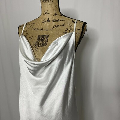 motel rocks white silk dress Vilarica Mini Slip Dress in Satin Pearled Ivory with Lace