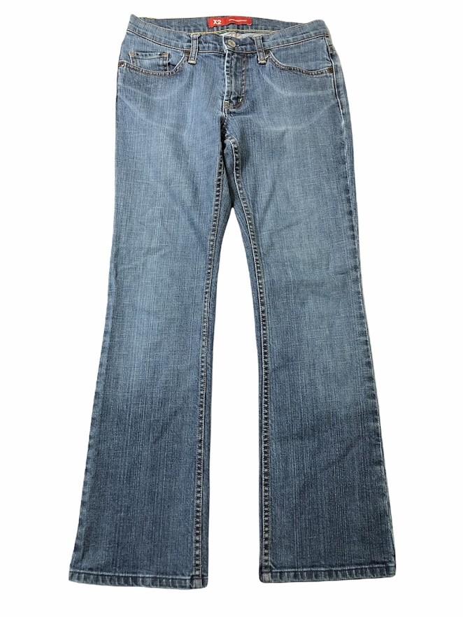 ★E.B.M★ Washed Bootcut Denim Pants EMP2DPT020 X2 Denim Laboratory Womens Low Rise Flare Leg Boot Cut Jeans