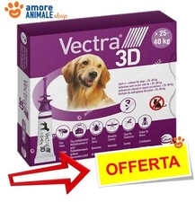 VECTRA 3D Cane 25 - 40 Kg → 3 pipette - Antiparassitario Pulci Zecche Flebotomi