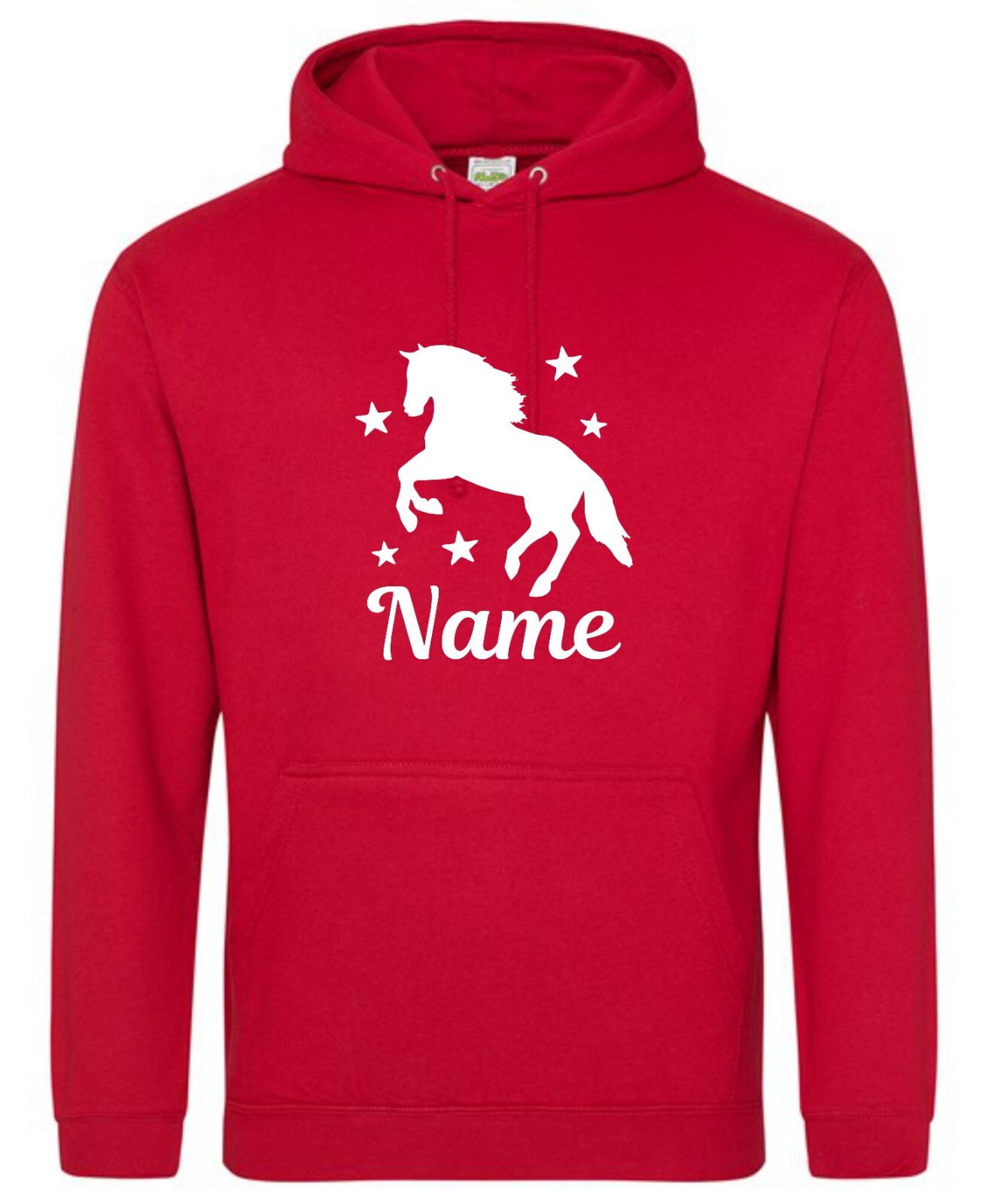 Felpa con Cappuccio Personalizzata Tuo Nome Cavallo Pony Divertente Regalo Equitazione Unisex Top