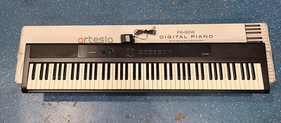 Artesia PE-88W Portable 88-Key Digital Piano Keyboard w/Power Adapter