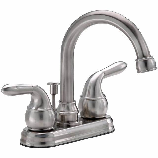 Taymor Caledonia 4" Centerset Bathroom Lavatory 2Handle Faucet, Satin