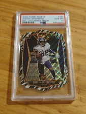 2020 Select Die-Cut Zebra Prizm #161 Justin Jefferson RC PSA 10 🔥POP 13🔥