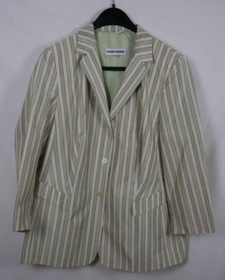 Damen GERRY WEBER Traumhafte Elegante Jacke Blazer Gestreift Größe 44/46 WIE NEU - Bild 3 von 4