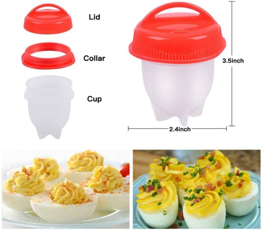 6Pcs Hard Boiled Silicone Egg Cooker Non Stick Without the Shell Egg Cook Cups 6Pcs Hard Boiled Silicone Egg Cooker Non Stick Without the Shell Egg Cook Cups