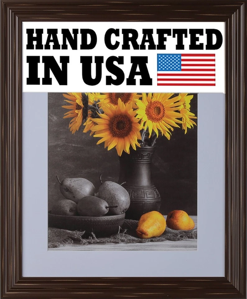 Marco de fotos marrón 1-3/4" 11x14 12x18 16x20 24x36 30x40 36x36+ 3381-C7 Foto 2 de 4