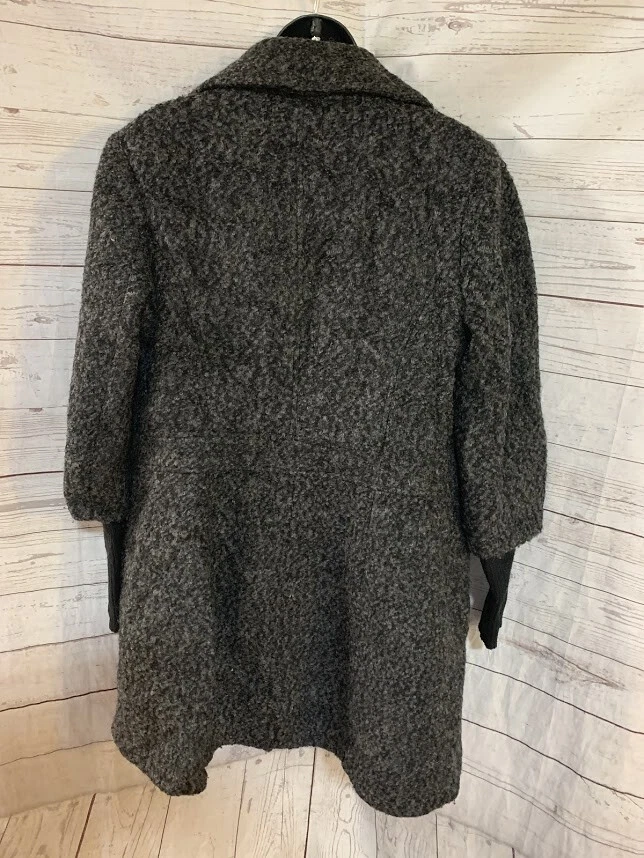 Abrigo para mujer Mossimo con botones delanteros de un pecho negro/gris talla M Foto 4 de 4