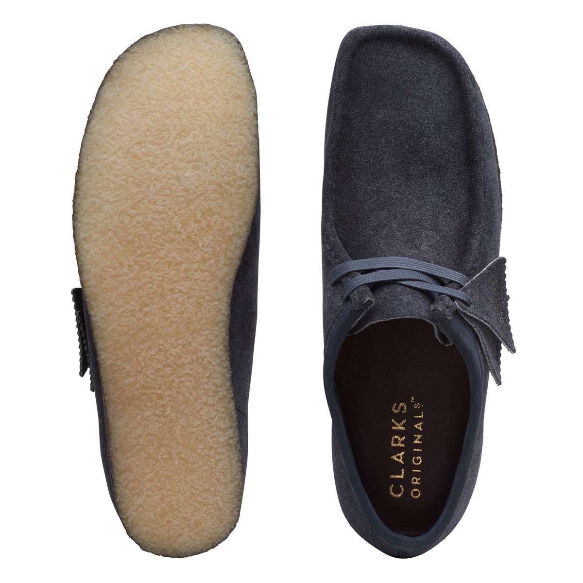 靴 Clarks Originals Wallabee UK7.5 Clarks Men's Wallabee Boot (Denim Blue Synthetic