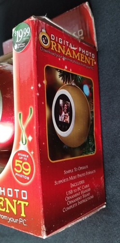 Digital Photo Christmas Tree Ornament Screen Display Up To 59 Pics New FAST SHIP - Picture 2 of 13