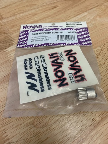 Novak 5MM 32P Pinion Gear - 13T & Decals - Picture 2 of 3