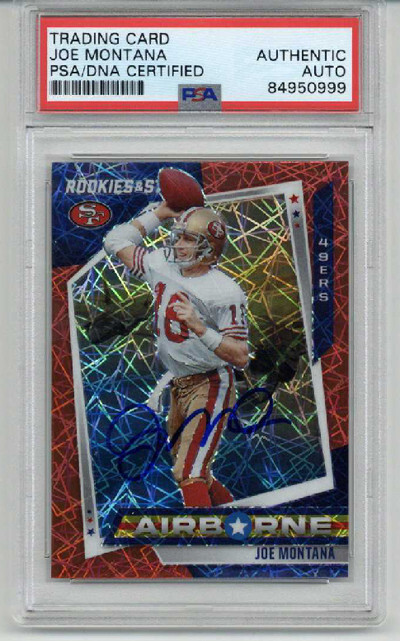 その他 Joe Montana Auto psa9 JOE MONTANA SIGNED AUTO 2021 PANINI ROOKIES STARS AIRBORNE #AB-25