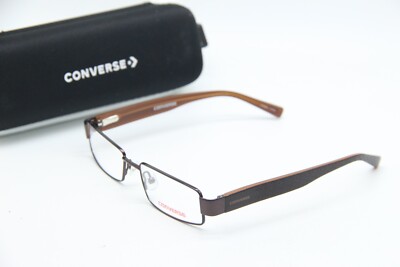 NEW CONVERSE WAIT FOR ME BROWN AUTHENTIC EYEGLASSES W/CASE 49-16