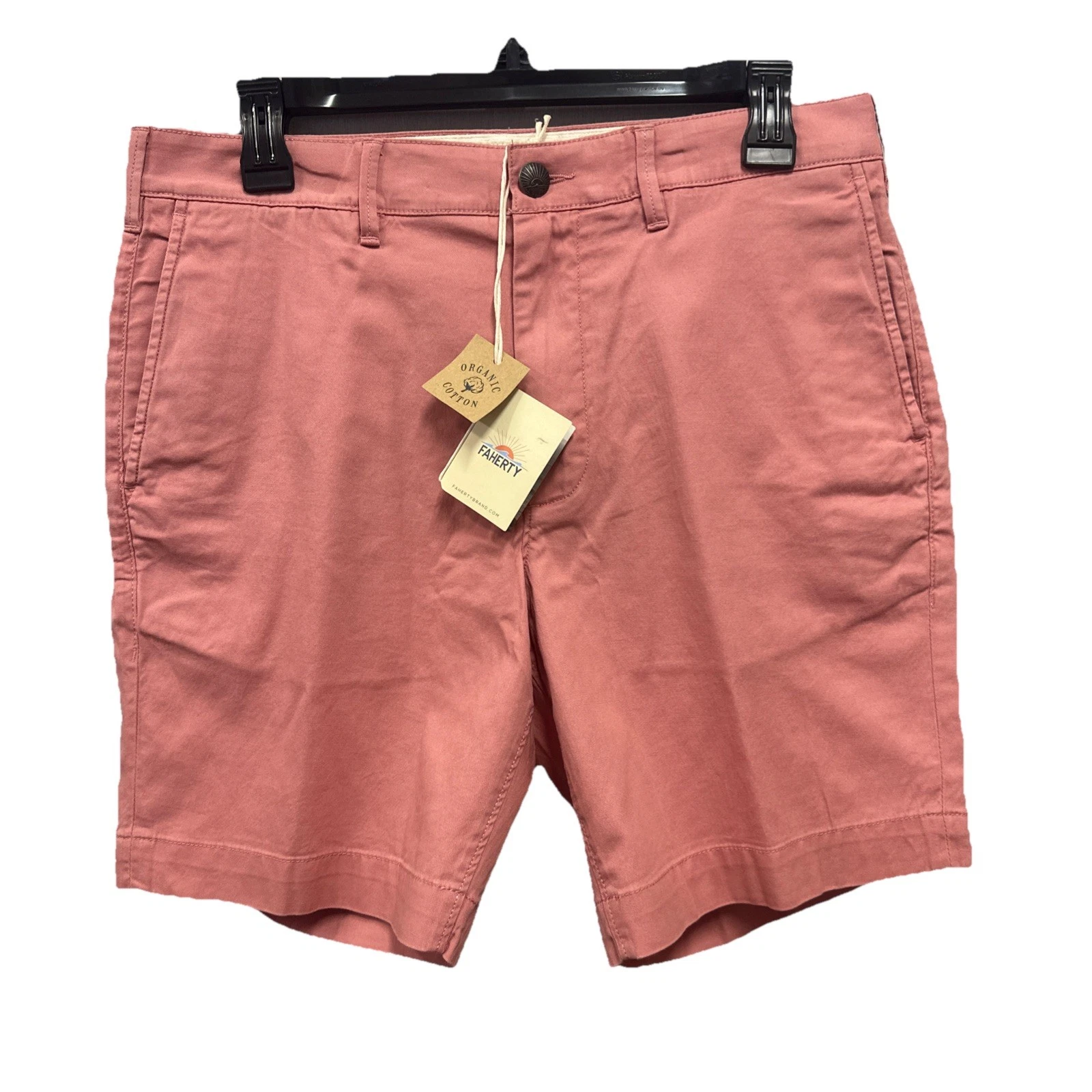 Faherty Island Life Shorts Organic Cotton Size Mens 40 Faded Flag Chino 8"