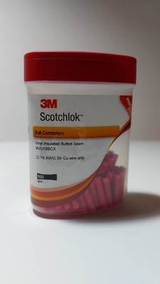 3m Butt Connectors MVU18BCX 22-18 AWG 100 Pack
