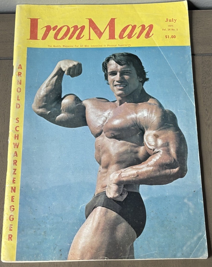 Arnold Schwarzenegger Mr. Olympia - Ironman Bodybuilding Magazine - July  1975