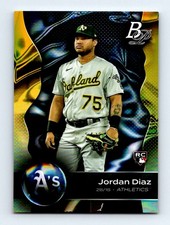#27 2023 Bowman Platinum BASE Jordan Diaz RC Oakland Athletics