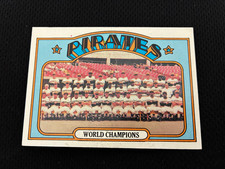 1972 PITTSBURGH PIRATES CHAMPIONS #1 TOPPS CLEMENTE BILL MAZEROSKI BASEBALL CARD