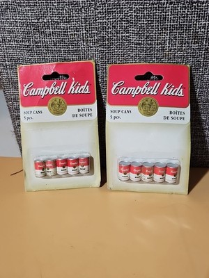 Set Of 2 Vintage Campbell Kids Mini Soup Cans