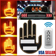 Finger Gesture Light with Remote LED Car Back Window Sign Hand Light Xmas Gift 