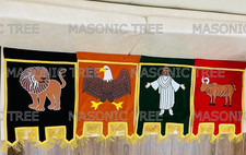 CUSTOMIZED MASONIC HEROINES OF JERICHO BANNERS SET OF 4 PCS
