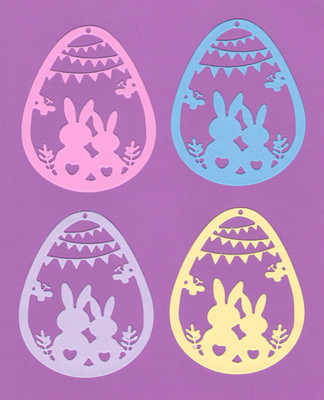 EASTER EGG # 5 die cuts scrapbook cards