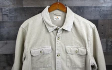 Marine Layer Humboldt Field Shirt Mens Large Beige Corduroy Button Up Shacket