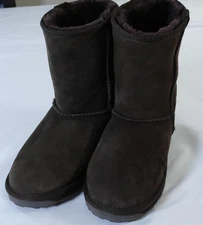 EMU Australia Boots Womens Size 8 Brown Stinger Lo Shearling Suede Fleece W10002
