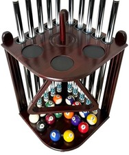 Corner Pool Cue Holder Rack Hold 10 Cue Sticks  Billiard Table Accessories. ...