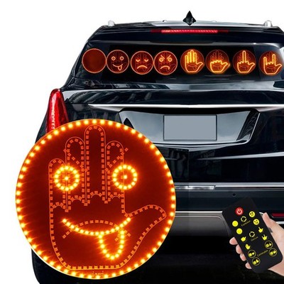 Finger Gesture Light With Remote LED Car Back Window Sign Hand Light 2 in 1