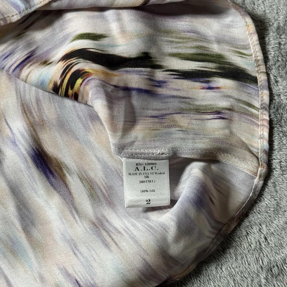 ALC шелк макси юбка размер 2 Shibori абстрактное искусство женщин 2012 коллекции богемное - Изображение 4 из 4