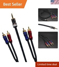 HiFi Cable - 3.5mm Male to 4-Male RCA Audio Adapter, Stereo Audio Splitter, G...