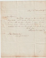 1839 Letter George W. Crawford Whig Gov. Crawfordville Georgia to A.H. Stephens