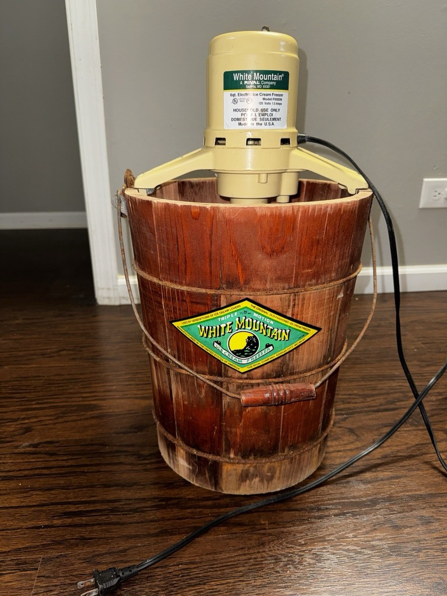 アイスクリーム　2008/6　SKETER FOR LIFE VINTAGE WHITE MOUNTAIN 6 Qt. ELECTRIC ICE CREAM FREEZER MODEL