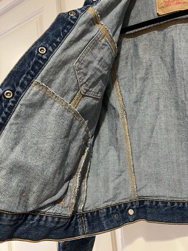 Levi's Denim Jacket Weekend Jacket Taglia Large Trucker Jacket ottima dissolvenza - Foto 4 di 8