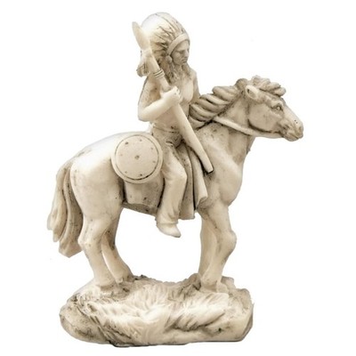 Lipco Warrior on Horseback Figurine, Poly Stone, Home Decor Accessories
