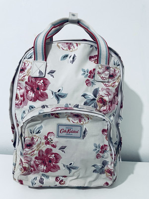 Cath Kidston Warm Cream Floral Backpack With Padded Laptop  UK