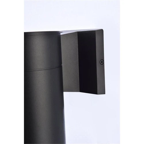 Living District Raine 1-Light Modern Aluminum Outdoor Wall Light - Black - Picture 6 of 6