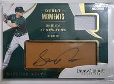 2020 Panini Immaculate Sheldon Neuse Auto Rookie Debut Moments Patch /99 RPA RC