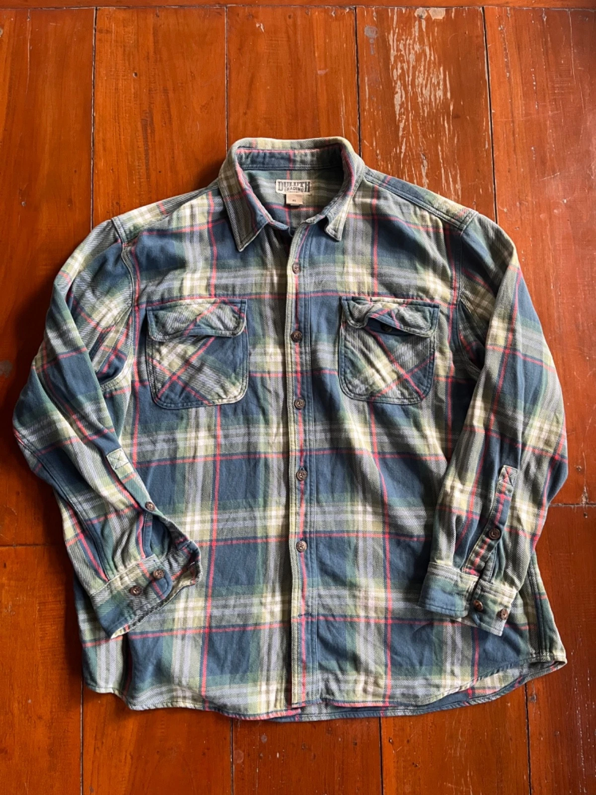 Duluth trading MENS Burlyweight heavy flannel shirt blue multi color plaid Sz XL
Opens in a new wind
