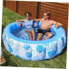  Inflatable Swimming Pool,5.5ft x 20 Inch Full-Sized Blow Up Durable Blue