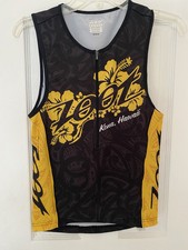 EUC Vintage Zoot Womens Cycling Kona Hawaii Black Bicycle Jersey Medium