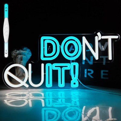 Don't Quit Neon Signs, DO IT Neon Lights for Home Gym Decor, Dimmable LED Neo...
