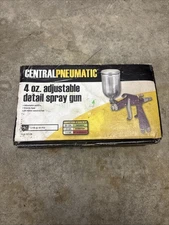 Central Pneumatic 4oz. Adjustable Detail Spray Gun -Gravity Feed- Item #92126