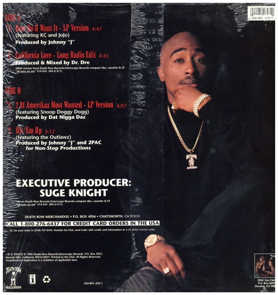 2Pac - How Do U Want It '96 12" US ORG!EX/NM W/S - Image 2 of 4