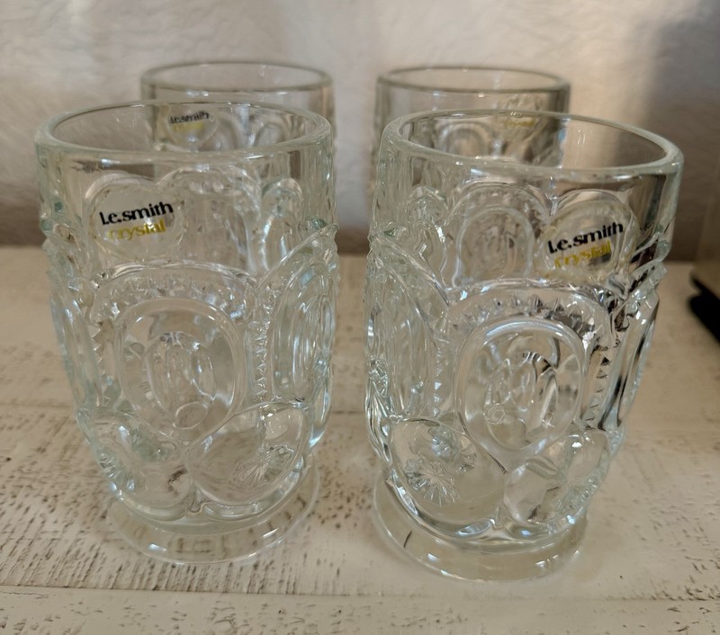 Moon & Star Crystal 11 Oz Tumbler Set Of 4. New, Old Stock. 4221-1 4 3/4”